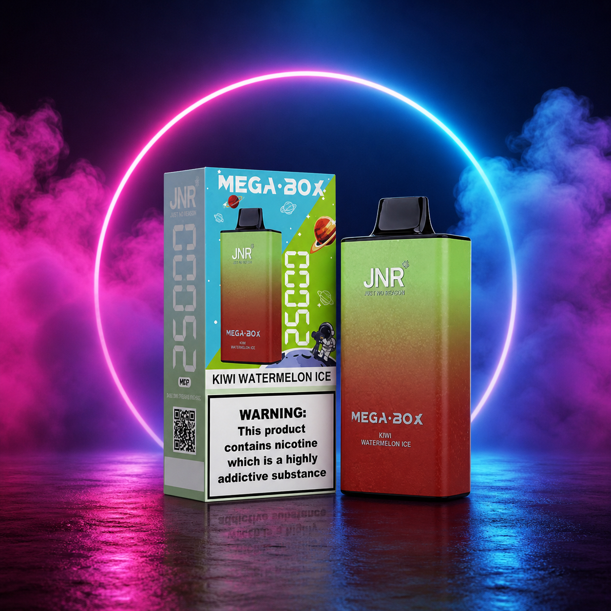 JNR MegaBox 25K Kiwi Watermelon Ice - vape descartável para adultos com sabores de vape e Puffs em Portugal