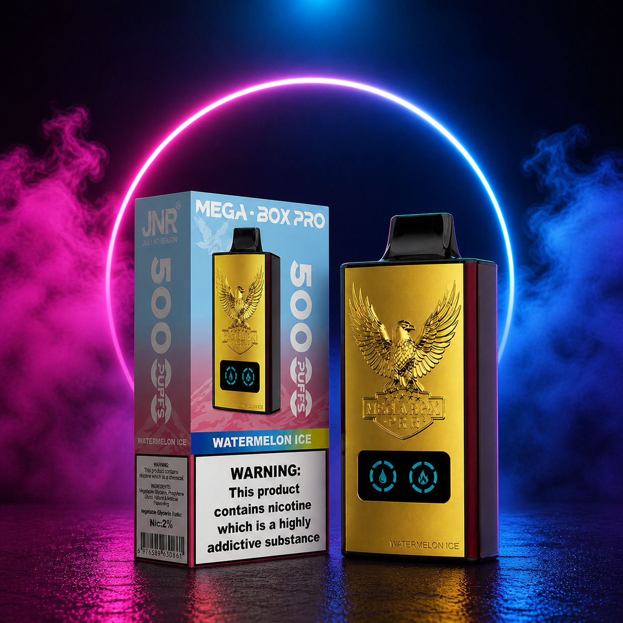 JNR MegaBoxPro 50K Watermelon Ice - vape descartável para adultos com sabores de vape e Puffs em Portugal